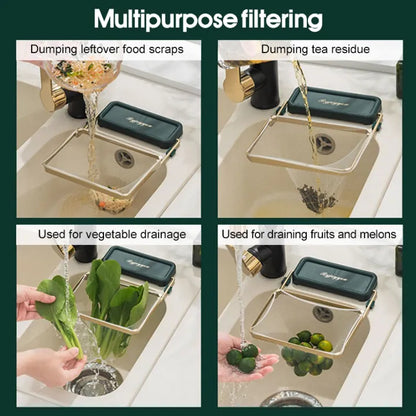 Foldable Sink Filter Storage Rack (50 Filter Nets Included)