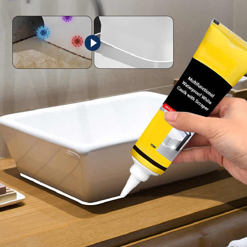 Multi-functional Waterproof White Caulk with Scraper PRO