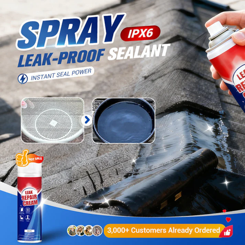Instant Leak Repair Spray - Seals Cracks & Gaps in 5 Minutes, Waterproof & Flexible for Pipes/Roofs