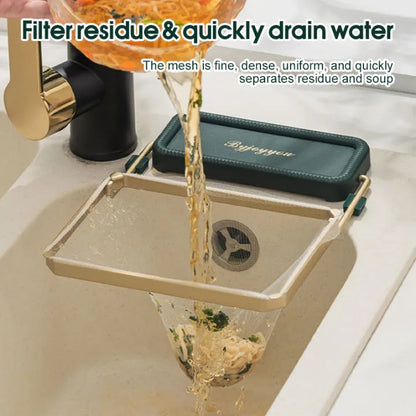 Foldable Sink Filter Storage Rack (50 Filter Nets Included)