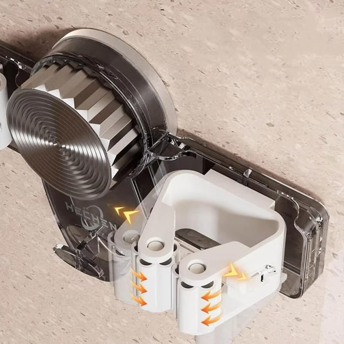 Creative Suction Cup Mop Clamp