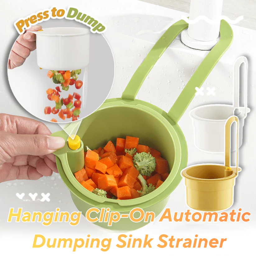 Hanging Clip-On Automatic Dumping Sink Strainer Pro