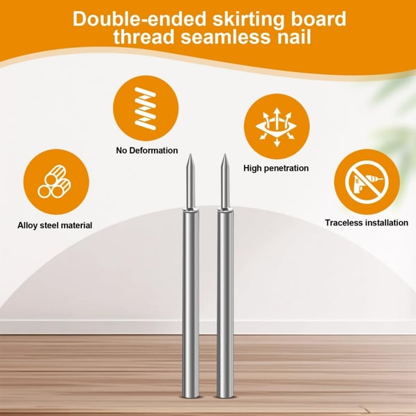 Double-Headed Skirting Thread Seamless Nail Non Marking