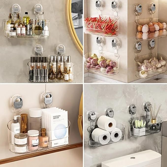 No-Drill Bathroom Suction Storage Box