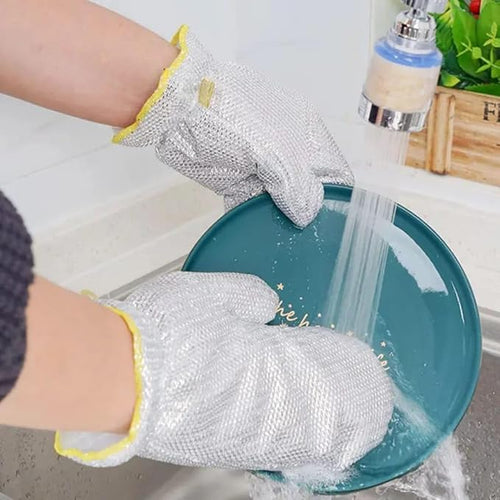Wire Dishwashing Gloves（1 Pair）