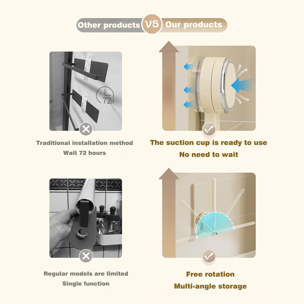 Multi-functional Suction Cup Kitchen Paper Towel Holder