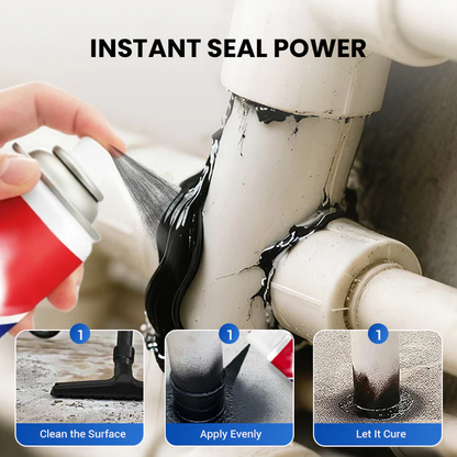 Instant Leak Repair Spray - Seals Cracks & Gaps in 5 Minutes, Waterproof & Flexible for Pipes/Roofs