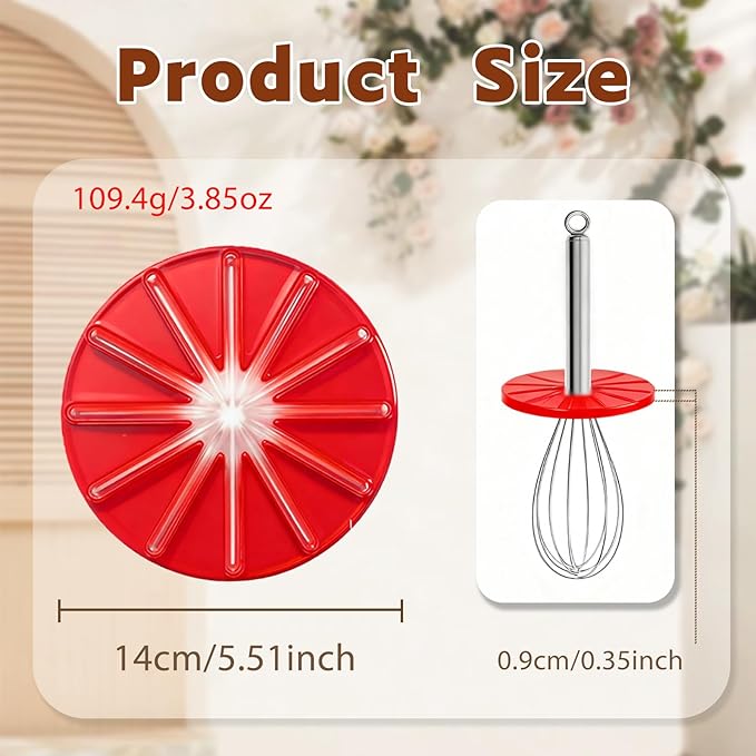 Whisk Cleaning Wiper Kitchen-Aids – Anti-Splatter Silicone Baffle for 6-Wire Whisks