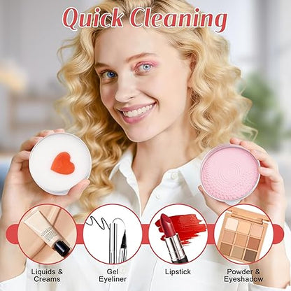 Makeup Brush Cleaner Soap with Silicone Mat