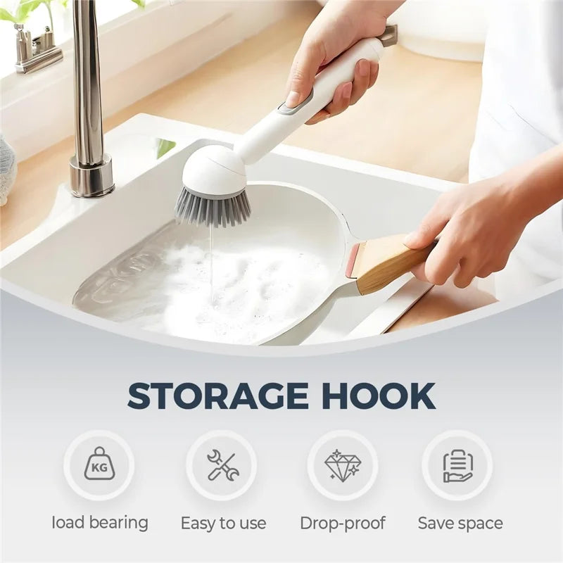 360° Rotating Soap Dispensing Dish Brush
