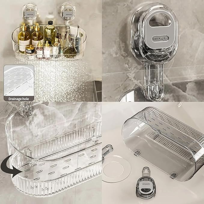 No-Drill Bathroom Suction Storage Box