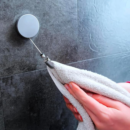 No-Drill Installation Towel Clip With Pull-Tab