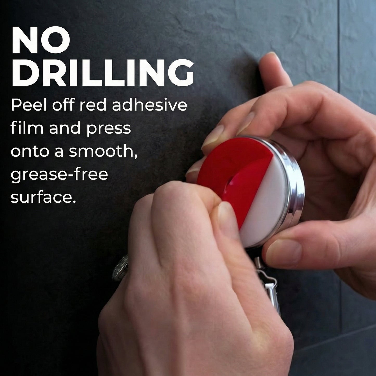 No-Drill Installation Towel Clip With Pull-Tab