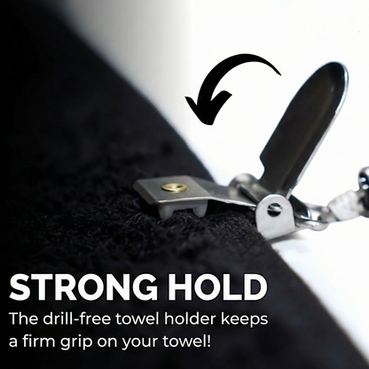 No-Drill Installation Towel Clip With Pull-Tab