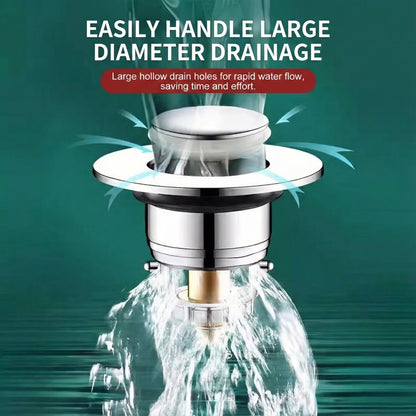 Sink Drain Strainer with Removable Stainless Steel Basket