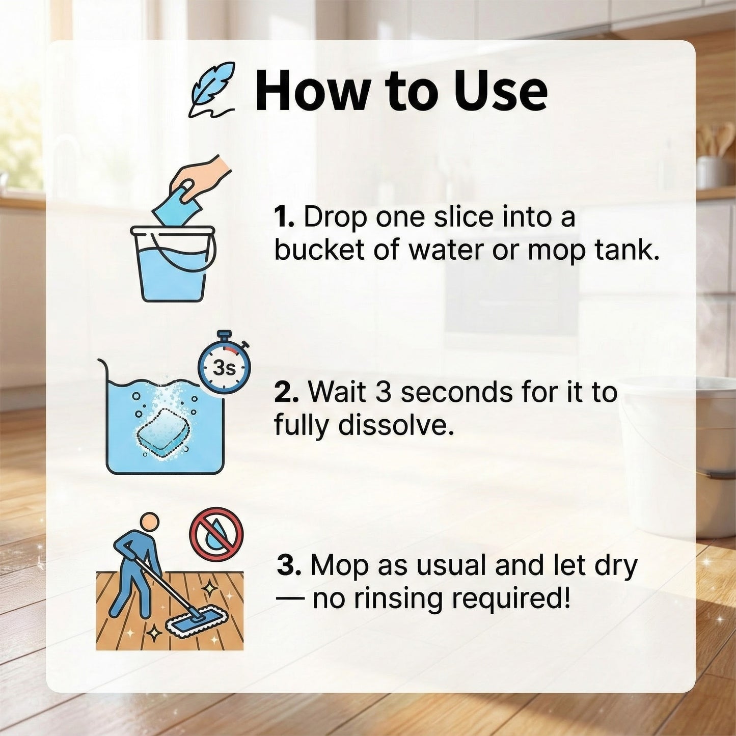 Multi-Effect Floor Cleaning Slices
