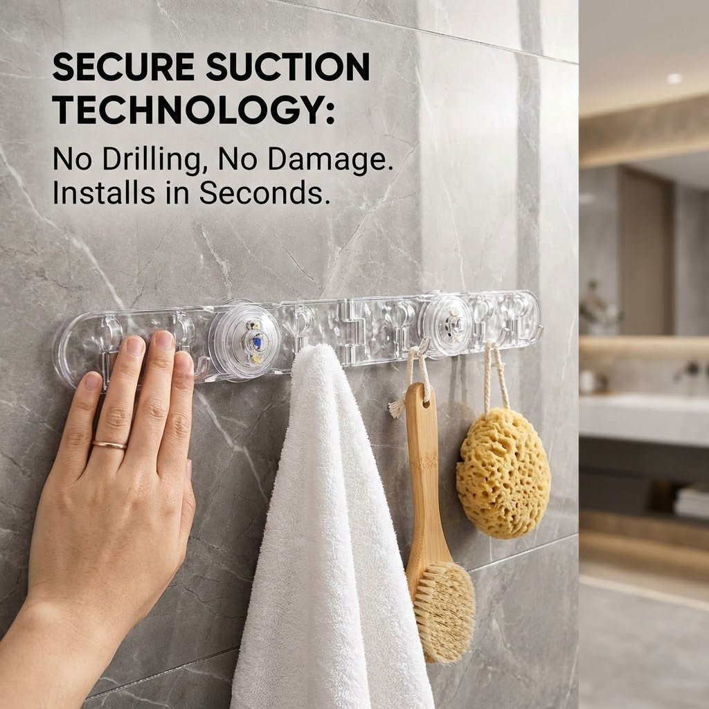Multi-functional Foldable Vacuum Hook